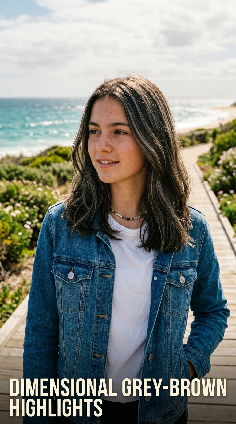 Dimensional Grey-Brown Highlights