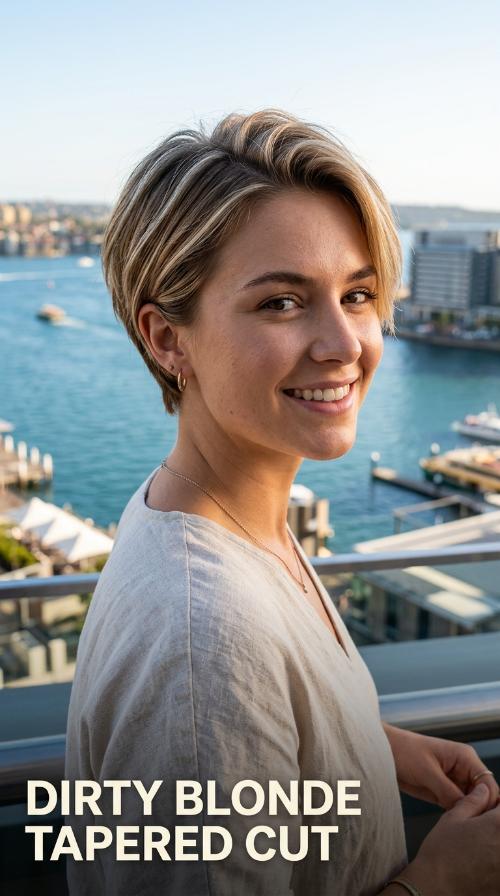 Dirty Blonde Tapered Cut