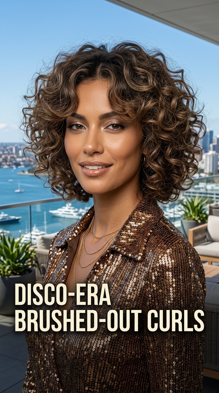 Disco-Era Brushed-Out Curls