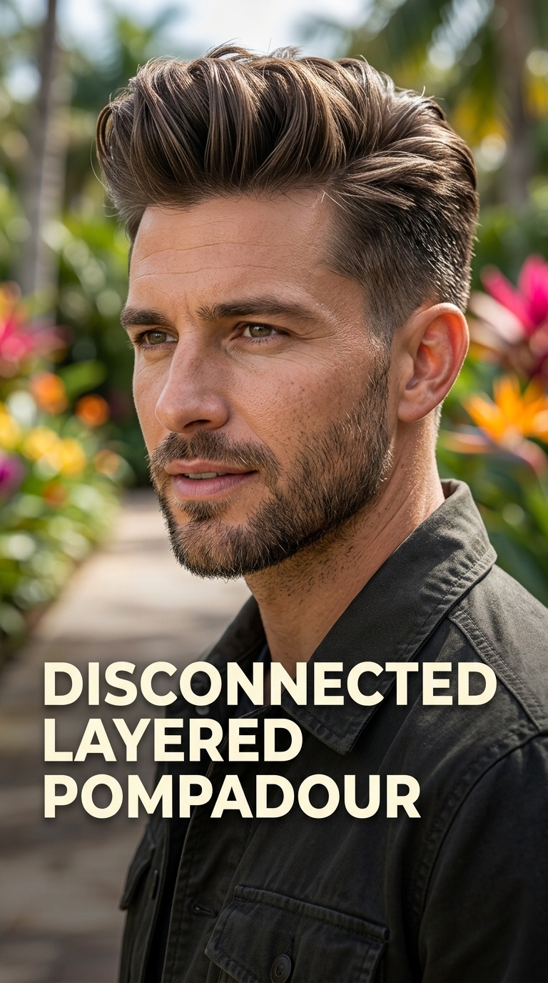 Disconnected Layered Pompadour