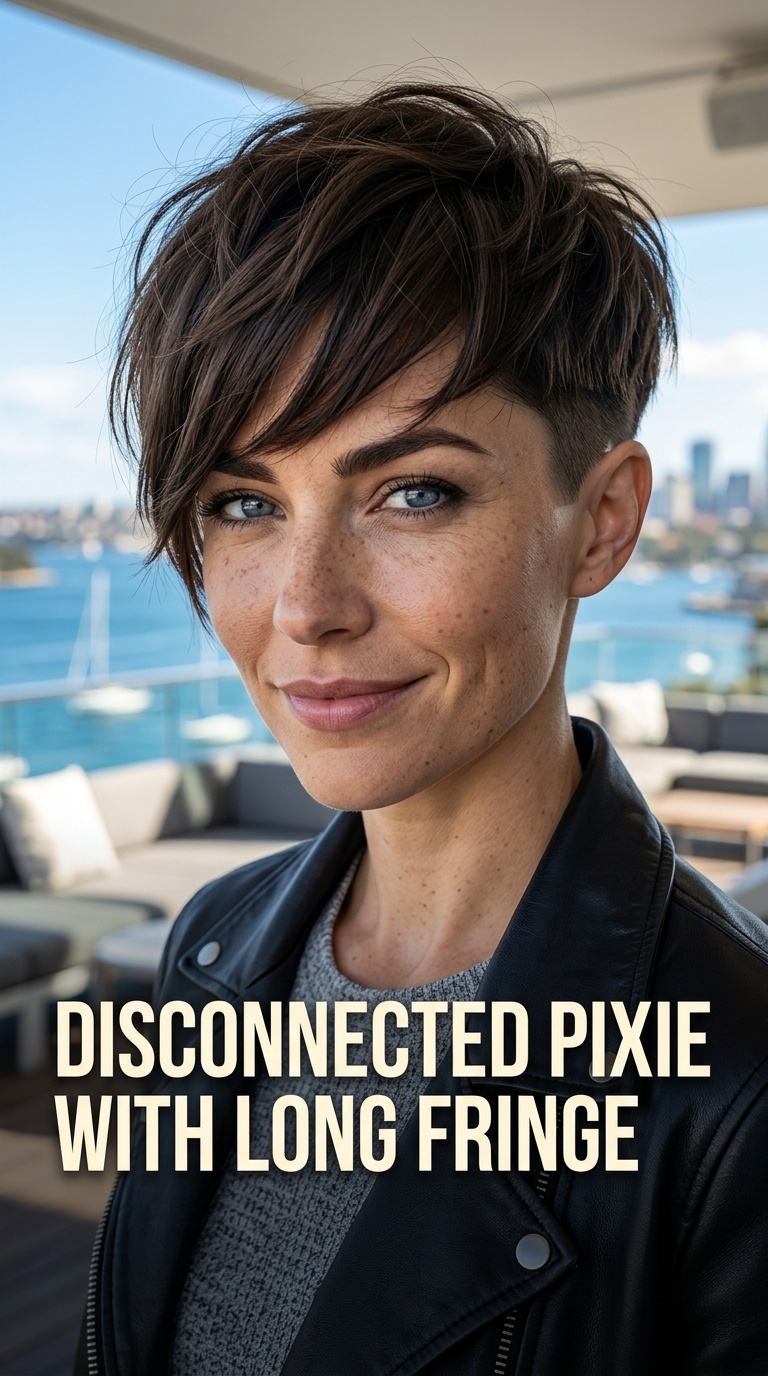 Disconnected Pixie with Long Fringe
