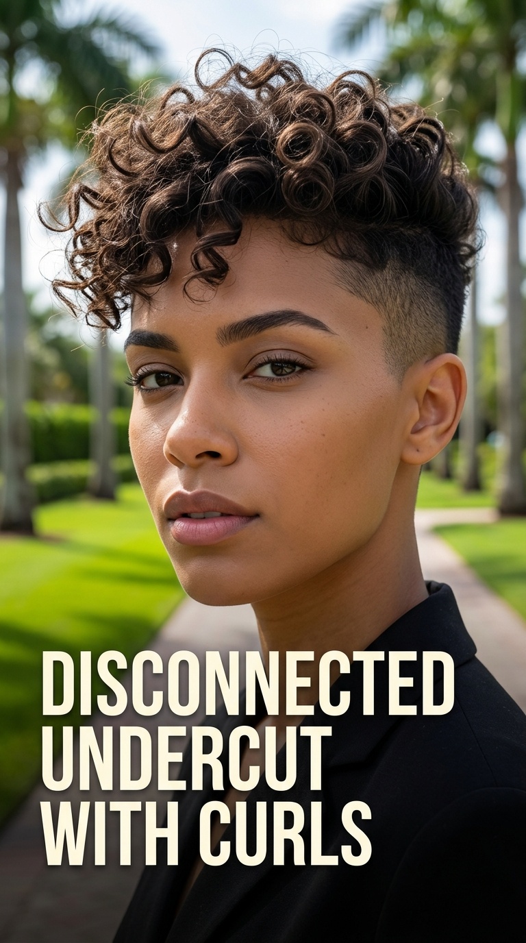 Disconnected Undercut with Curls