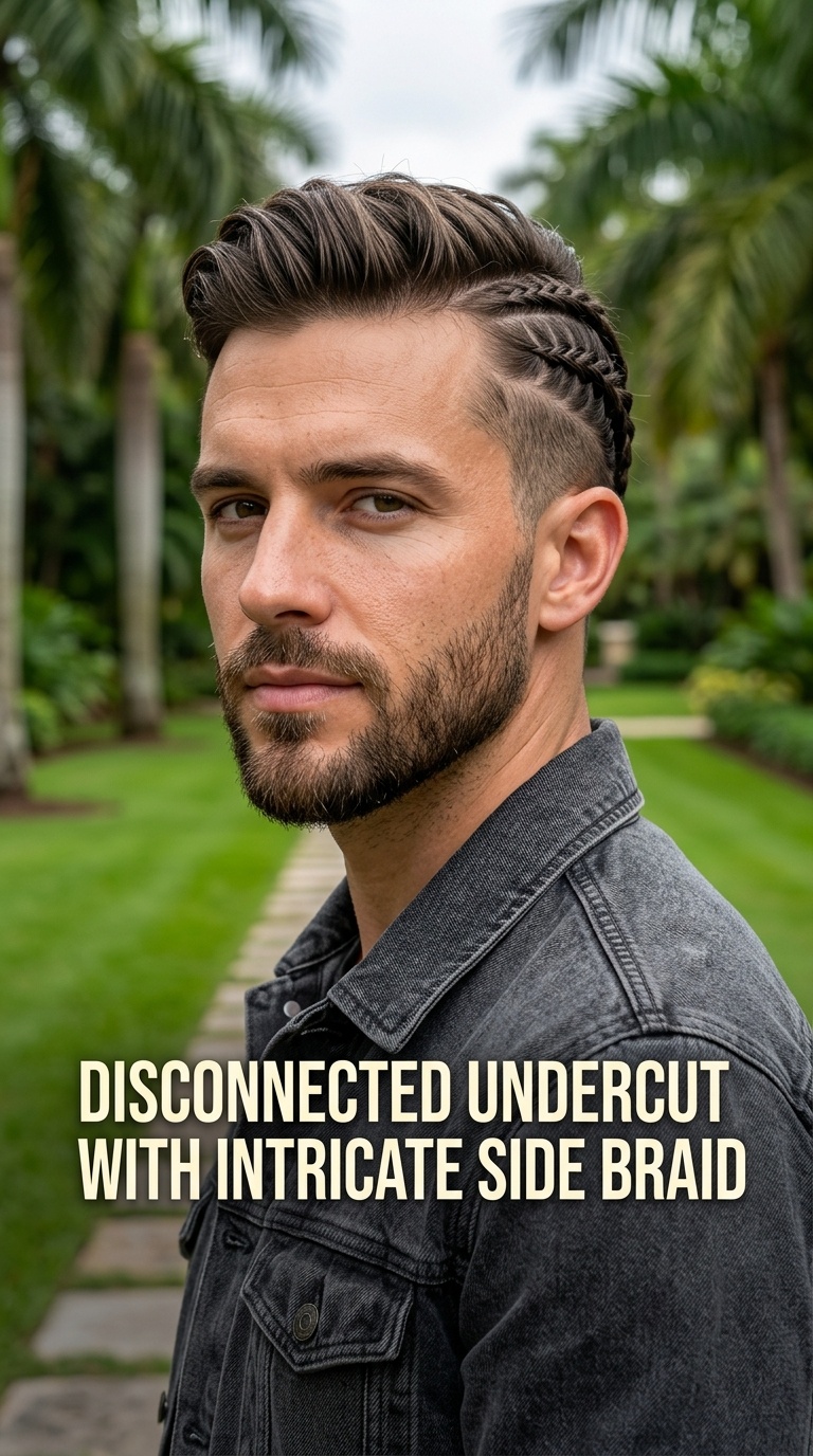 Disconnected Undercut with Intricate Side Braid
