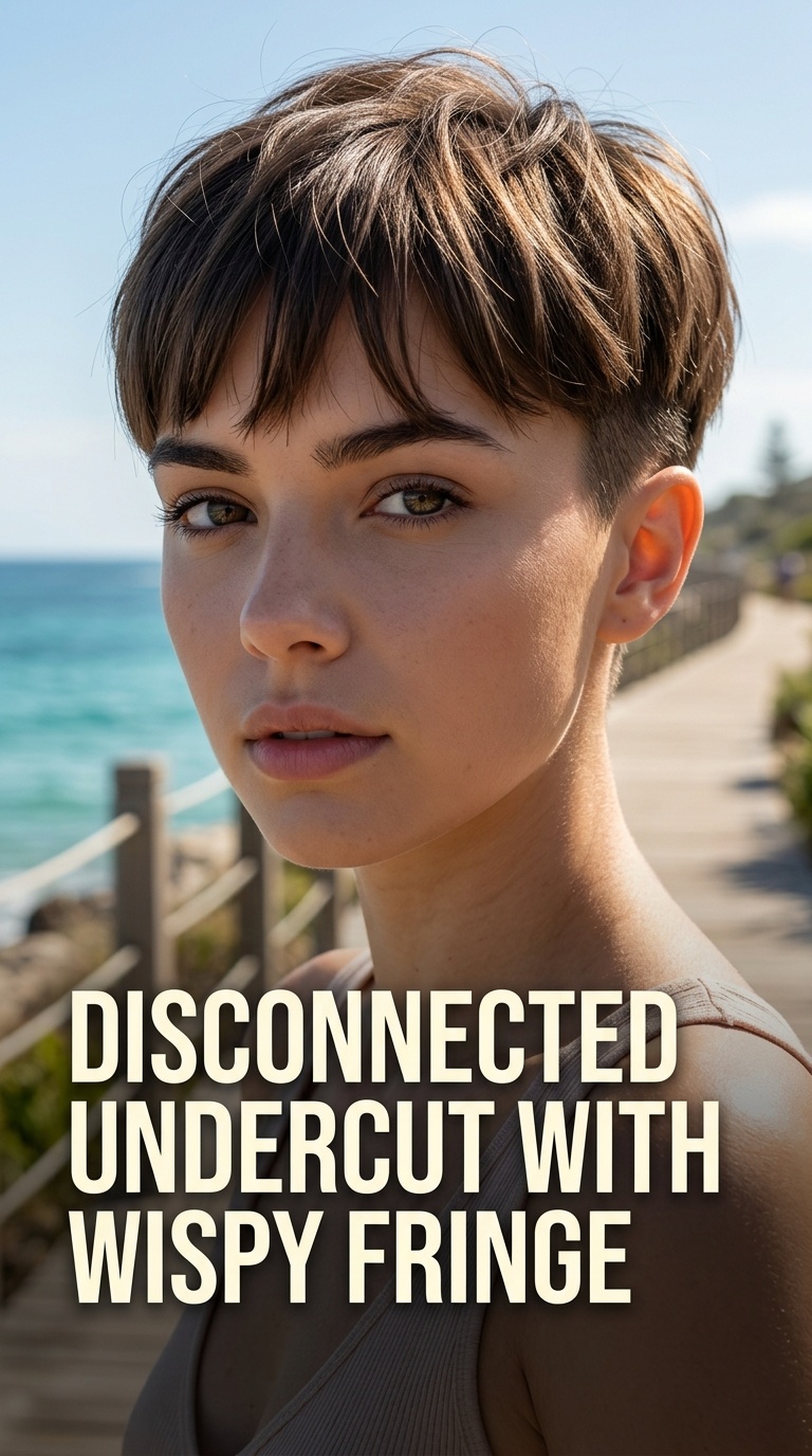 Disconnected Undercut with Wispy Fringe