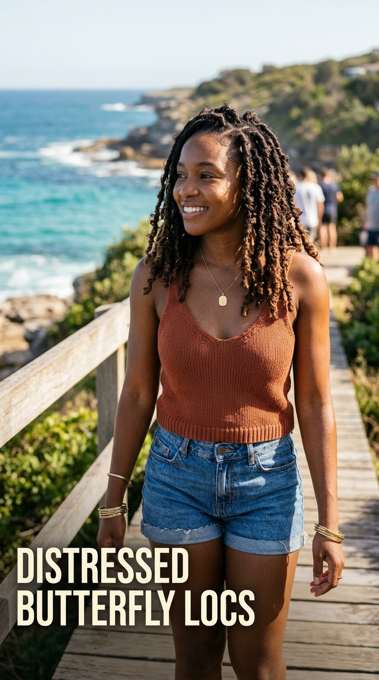 Distressed Butterfly Locs