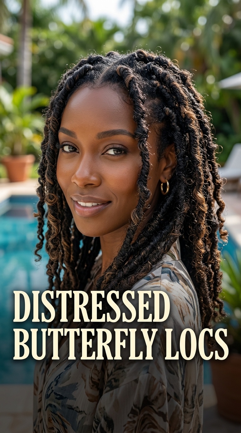 Distressed Butterfly Locs