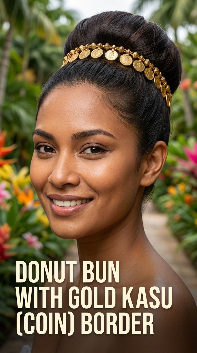 Donut Bun with Gold Kasu (Coin) Border