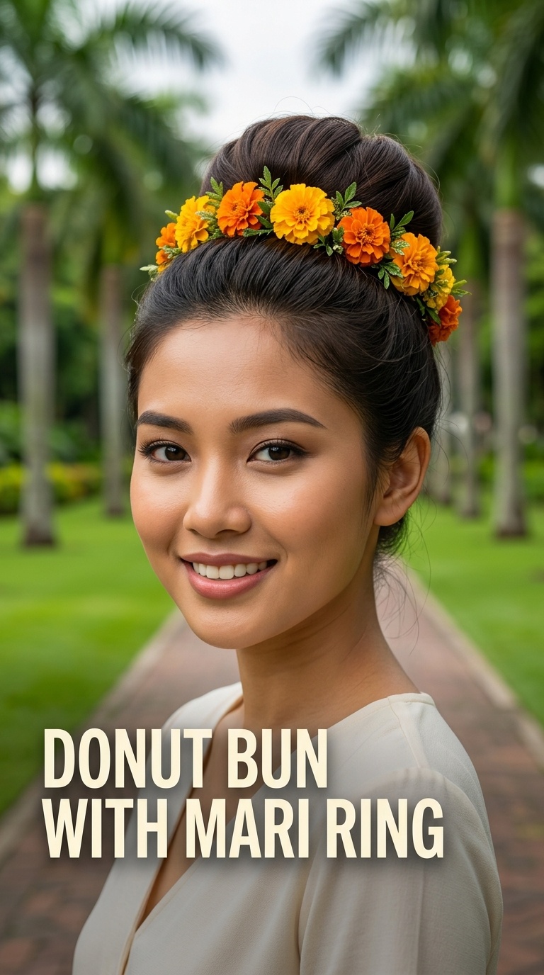 Donut Bun with Marigold Ring