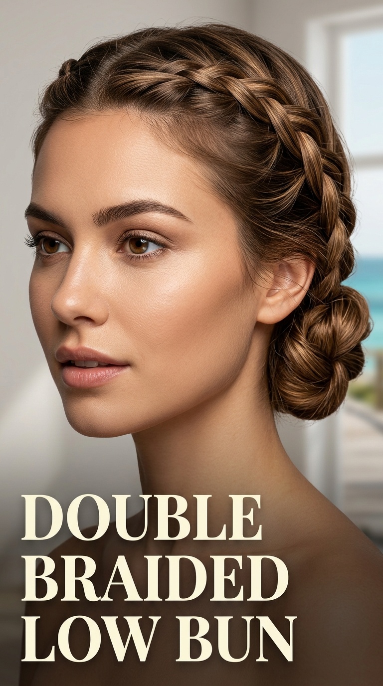 Double Braided Low Bun