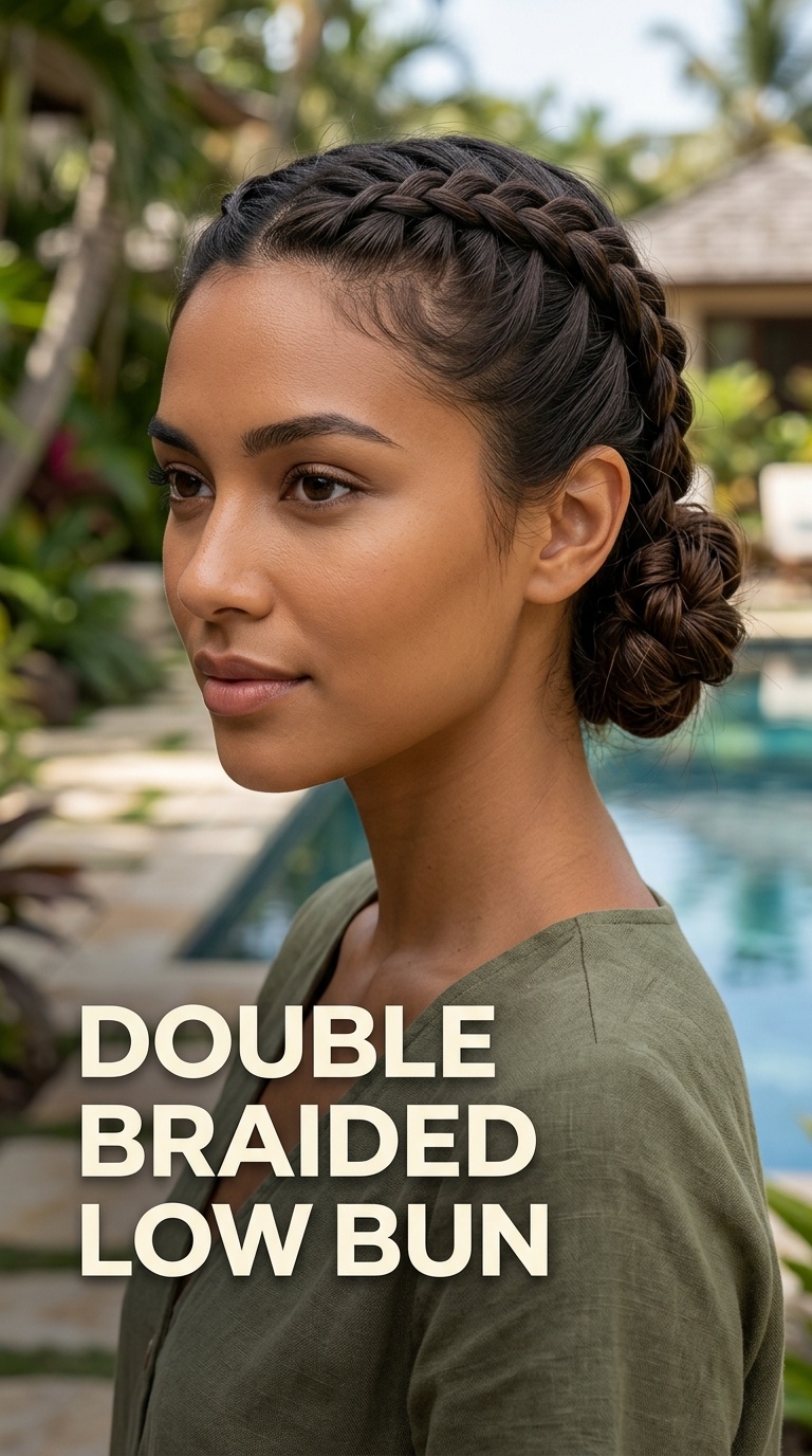 Double Braided Low Bun