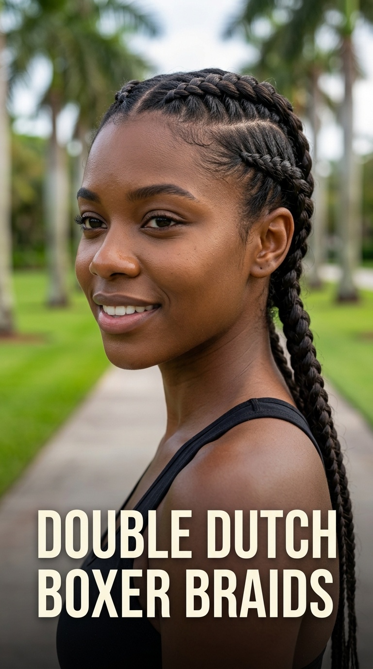 Double Dutch Boxer Braids
