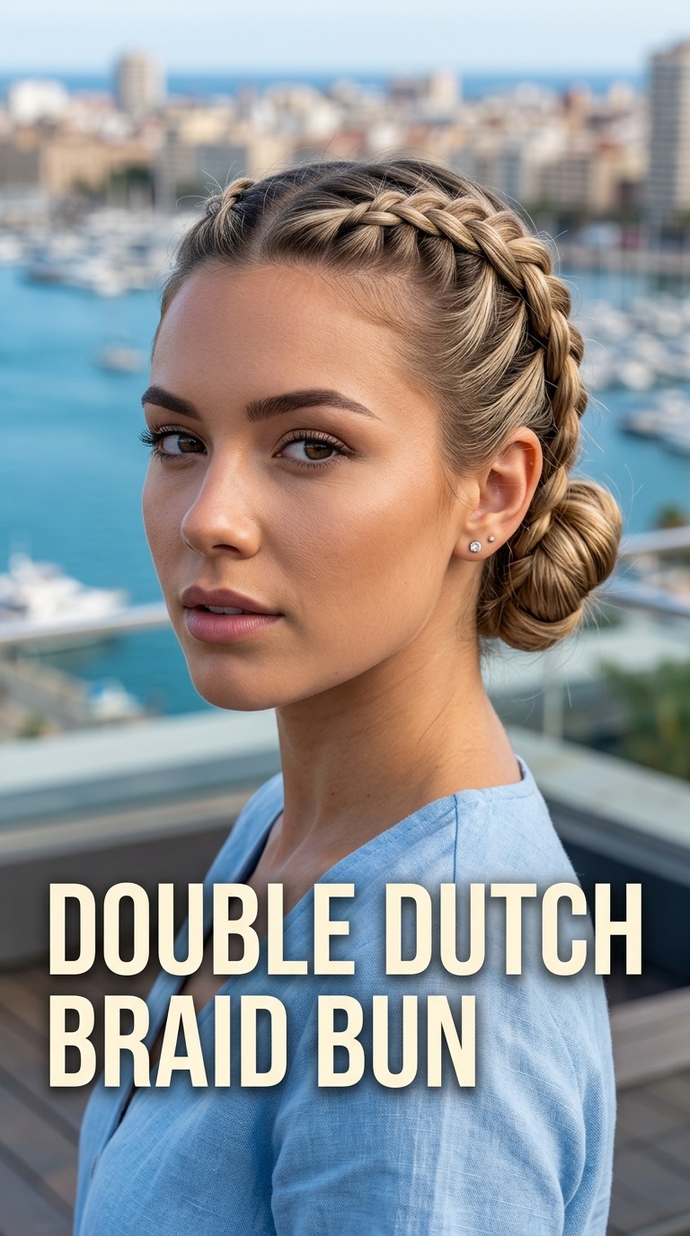 Double Dutch Braid Bun