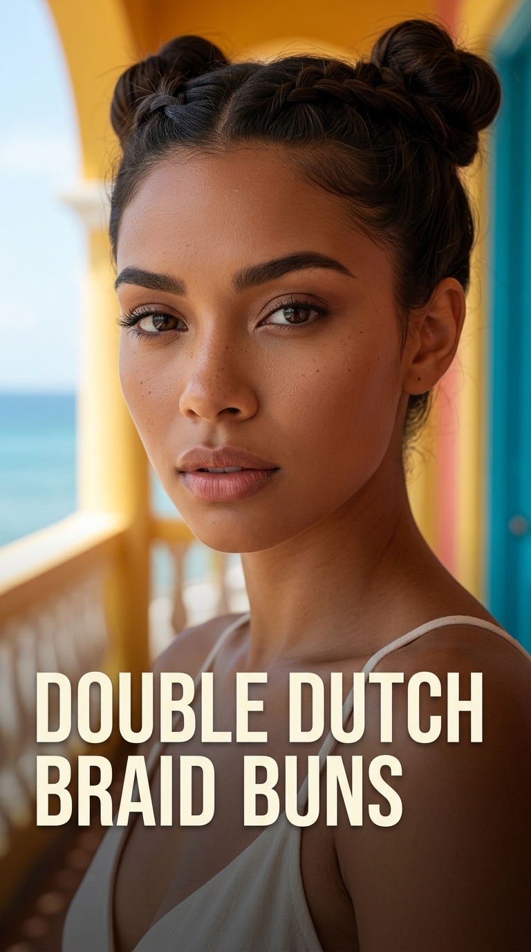 Double Dutch Braid Buns
