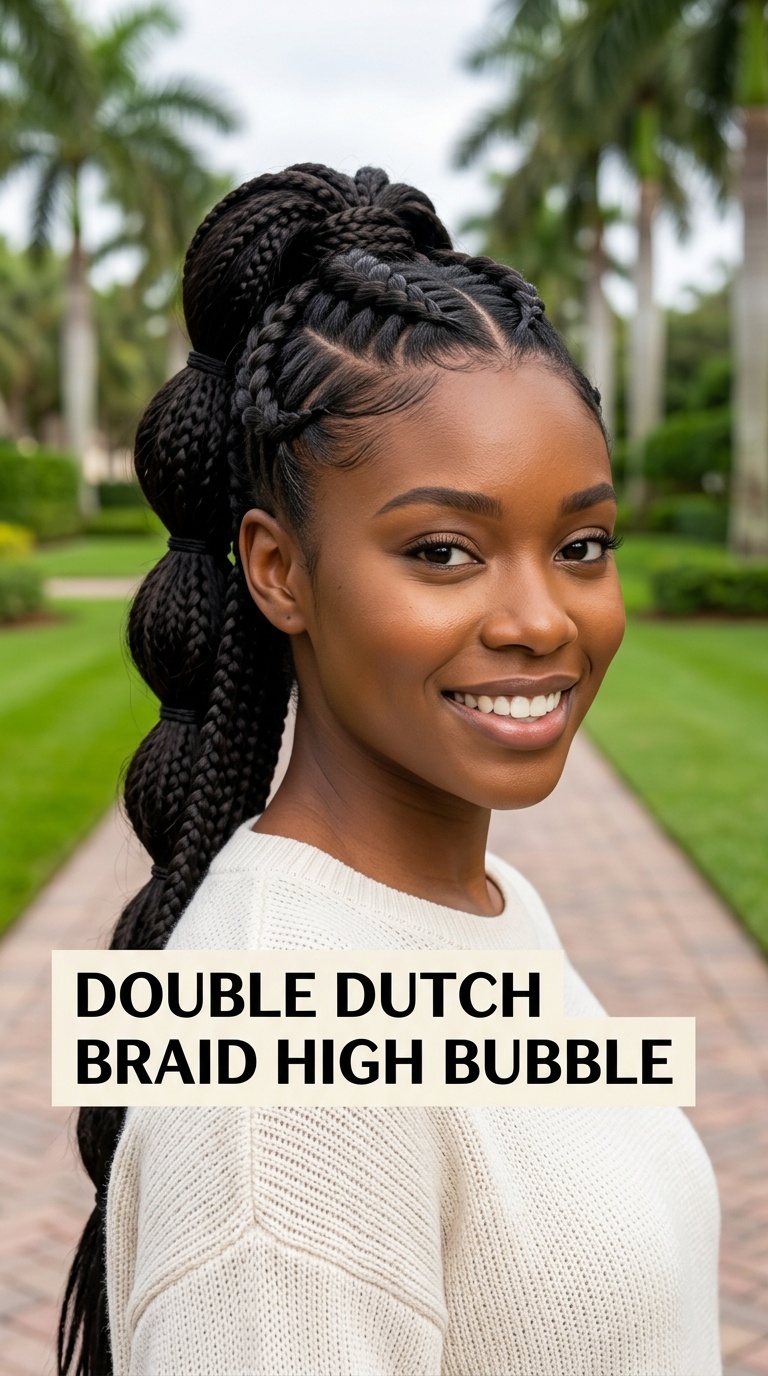 Double Dutch Braid High Bubble