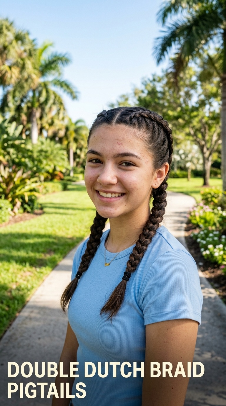 Double Dutch Braid Pigtails