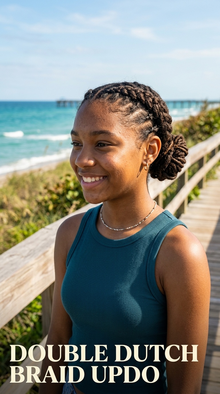 Double Dutch Braid Updo