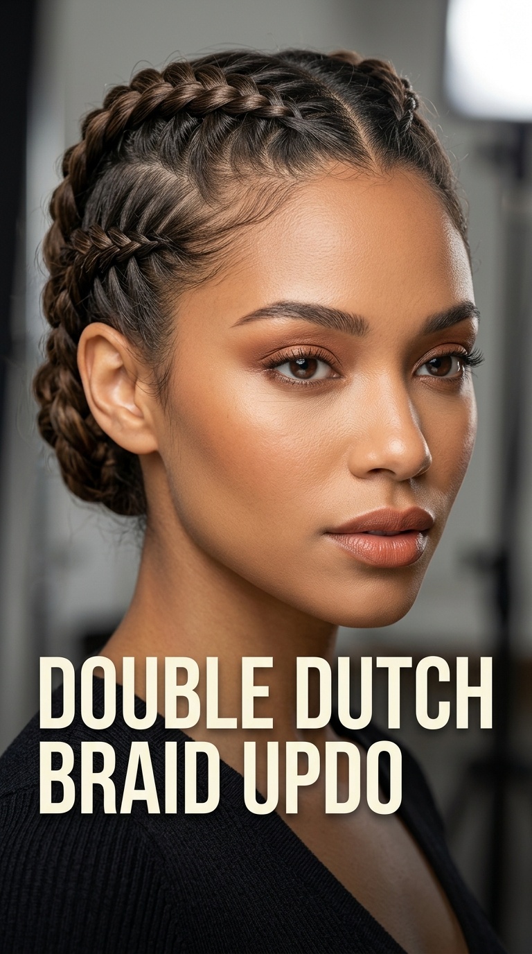 Double Dutch Braid Updo