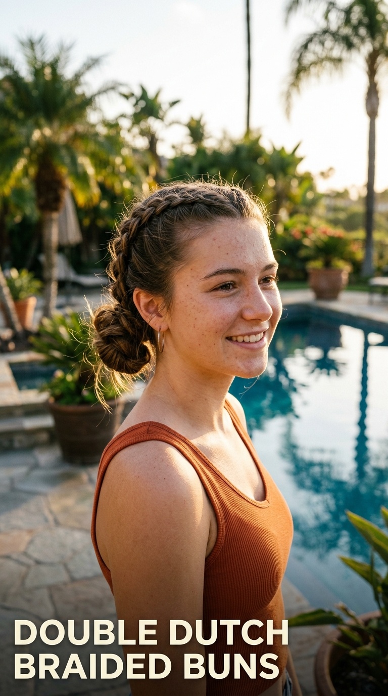 Double Dutch Braided Buns