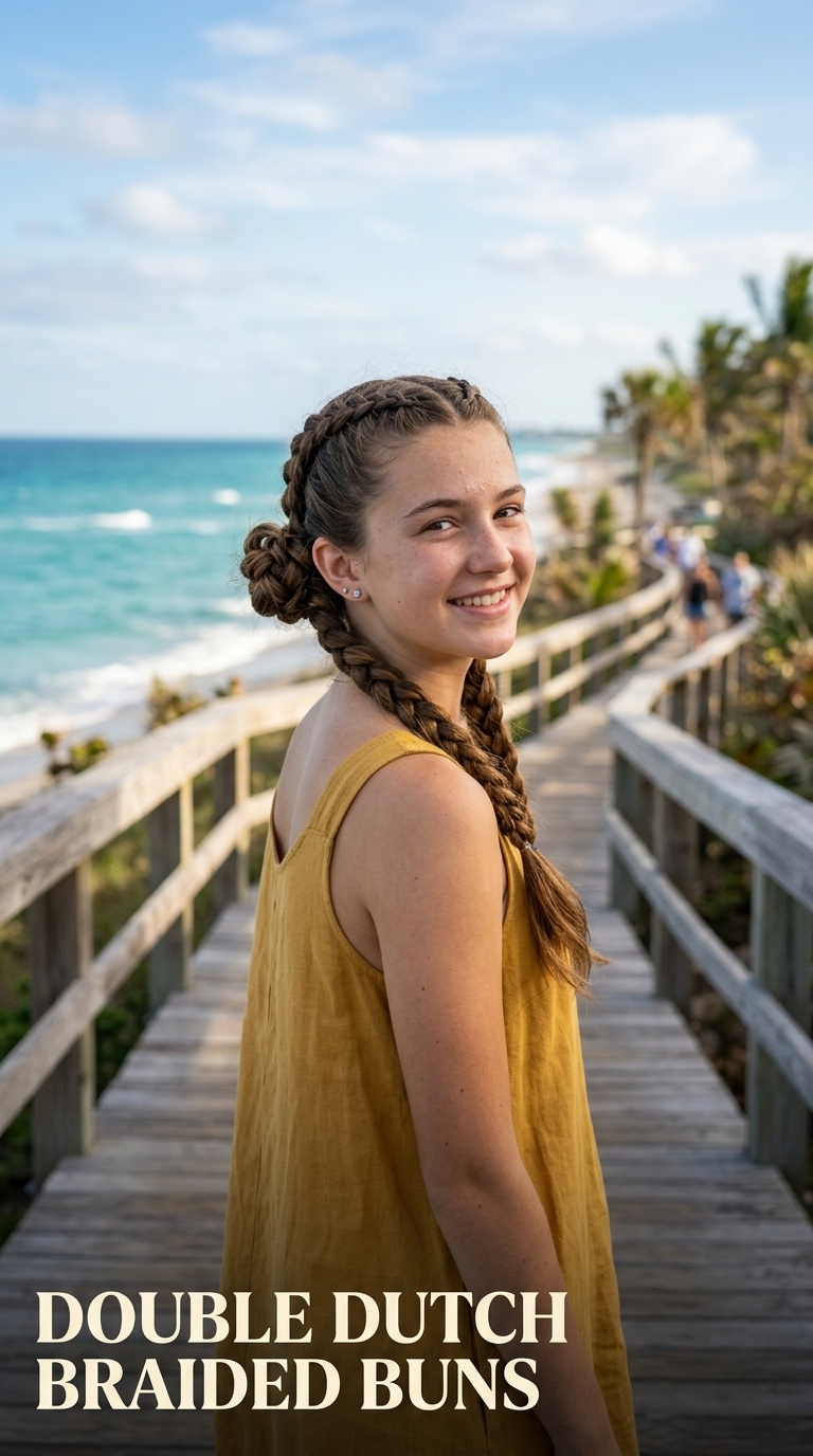 Double Dutch Braided Buns
