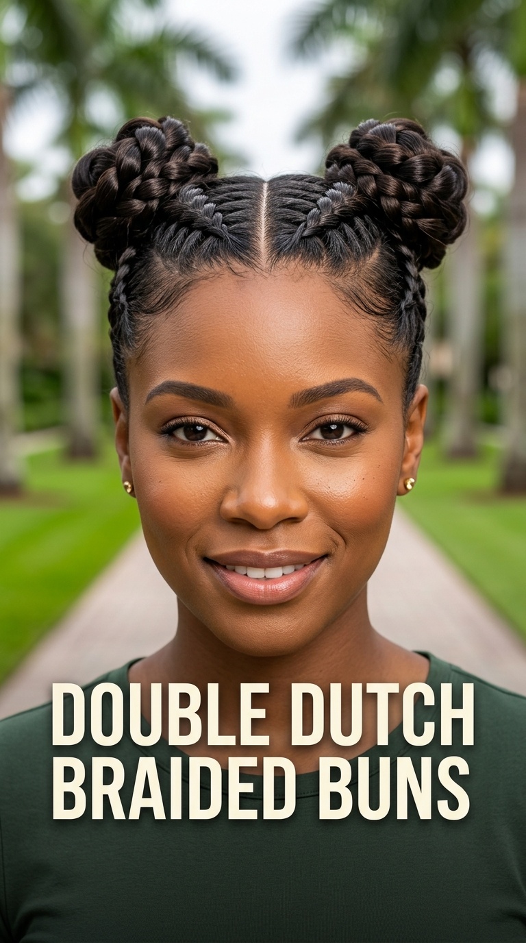 Double Dutch Braided Buns