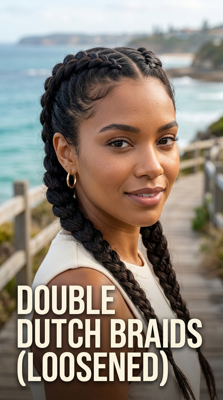 Double Dutch Braids (Loosened)