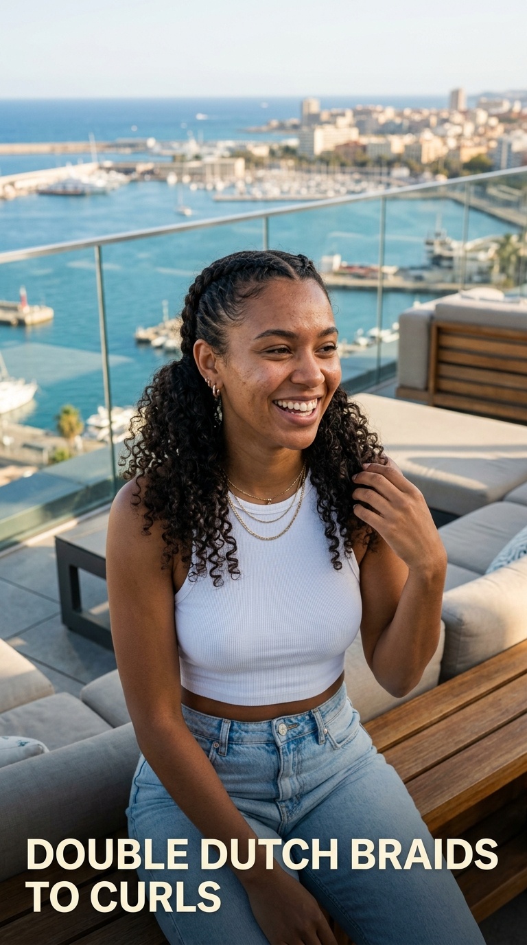 Double Dutch Braids to Curls