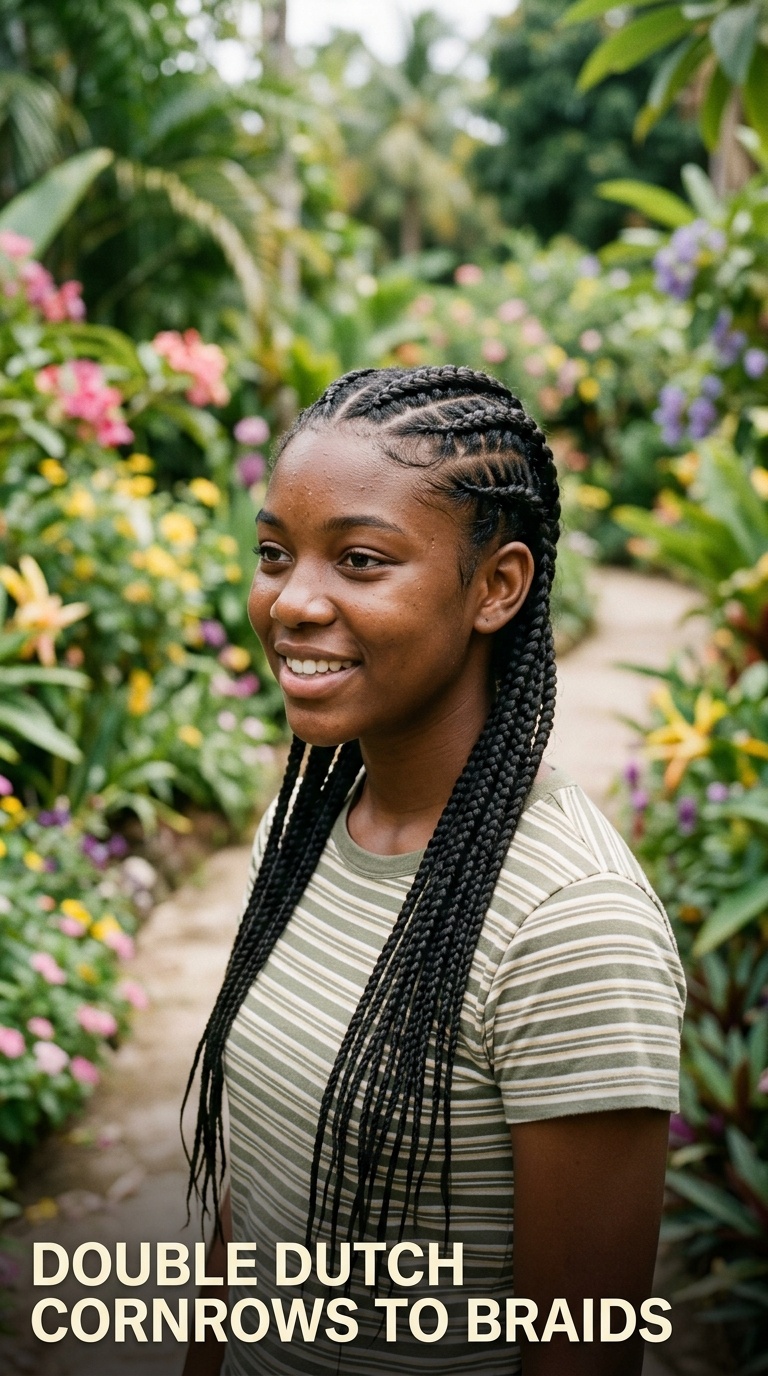 Double Dutch Cornrows to Braids