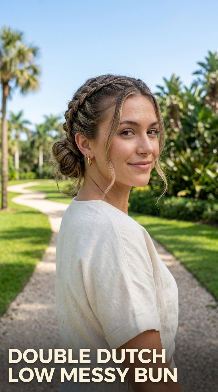Double Dutch Low Messy Bun