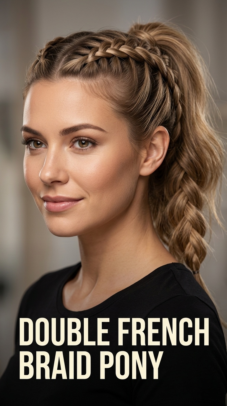 Double French Braid Pony