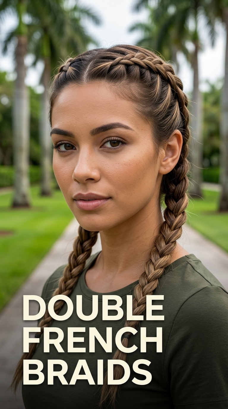 Double French Braids