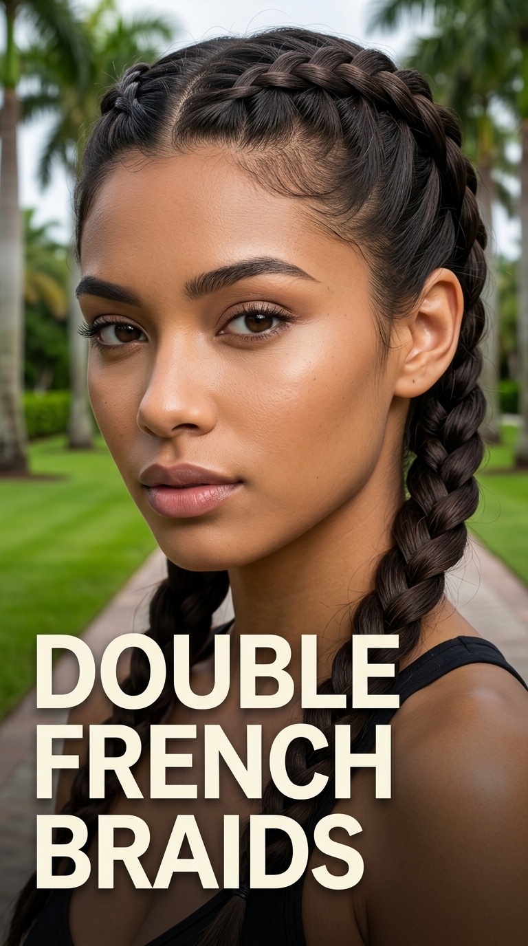 Double French Braids