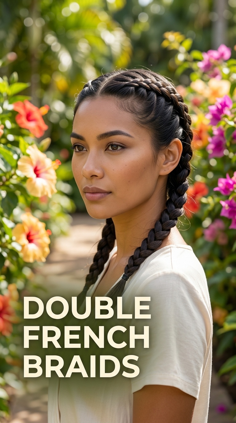 Double French Braids