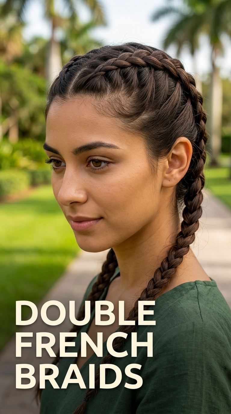 Double French Braids