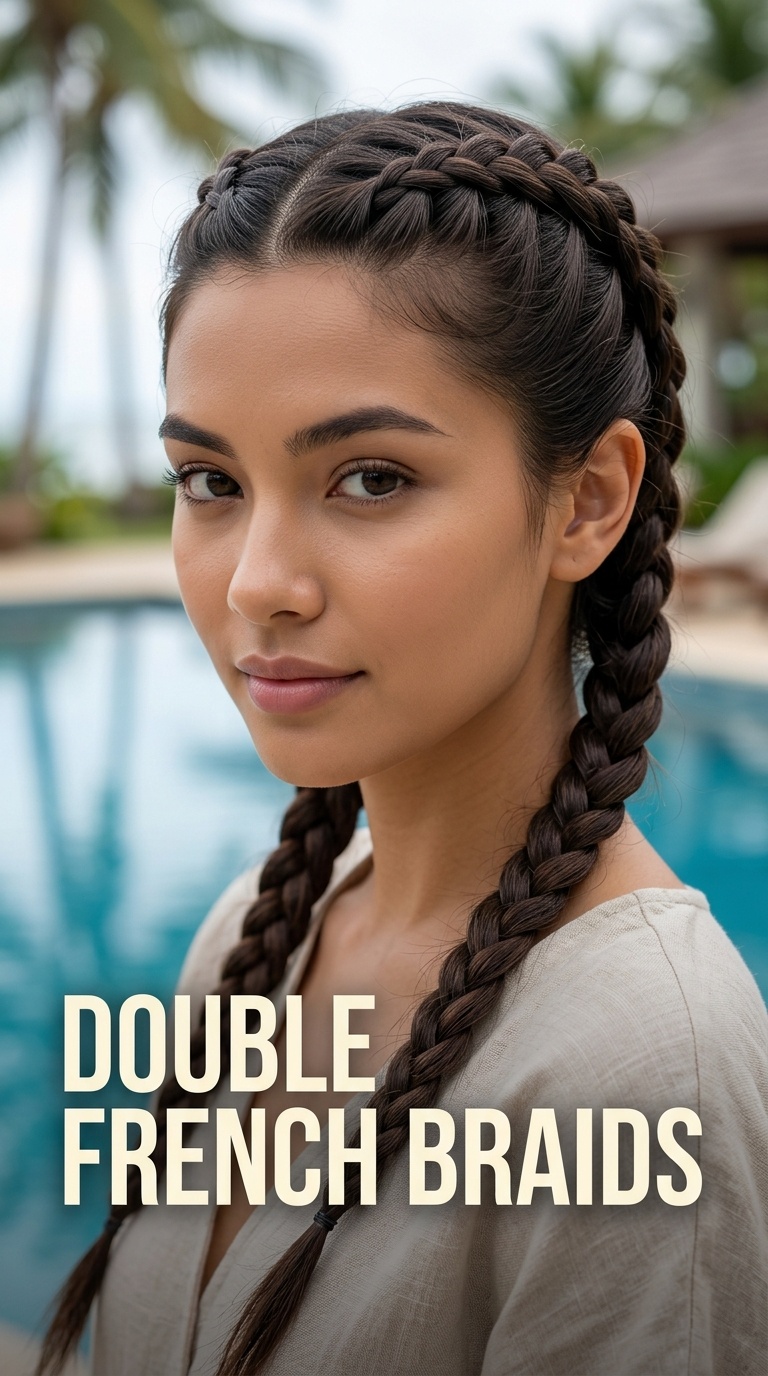 Double French Braids