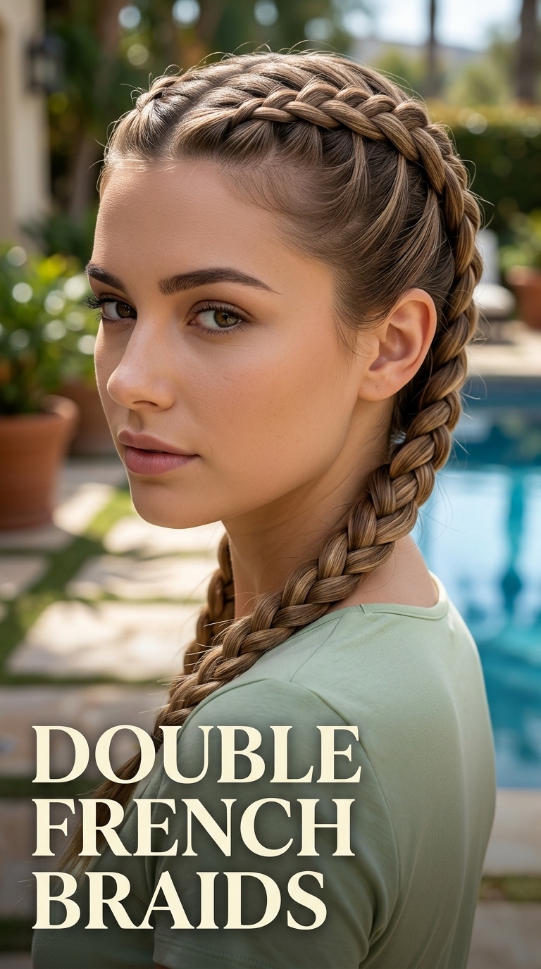 Double French Braids