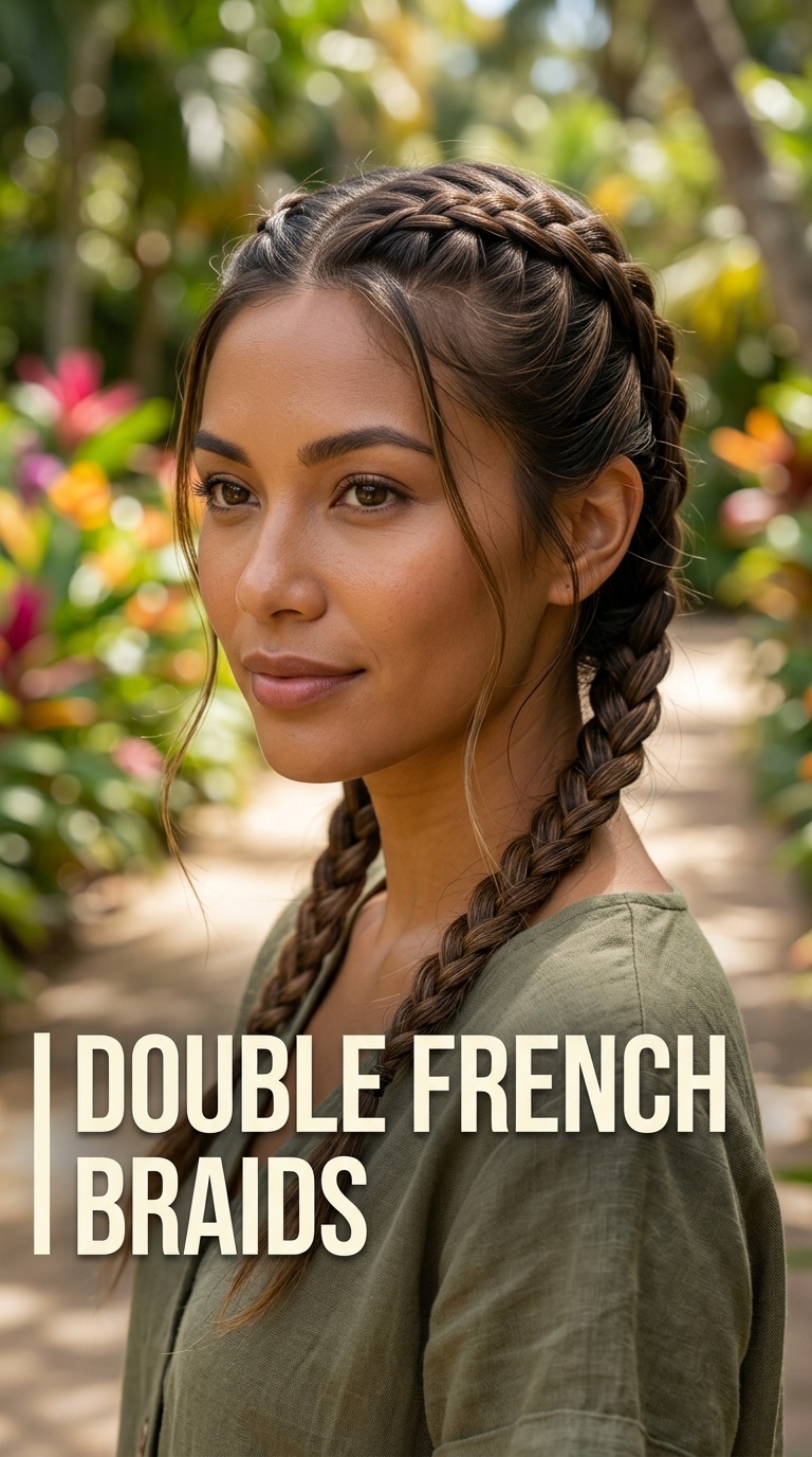 Double French Braids