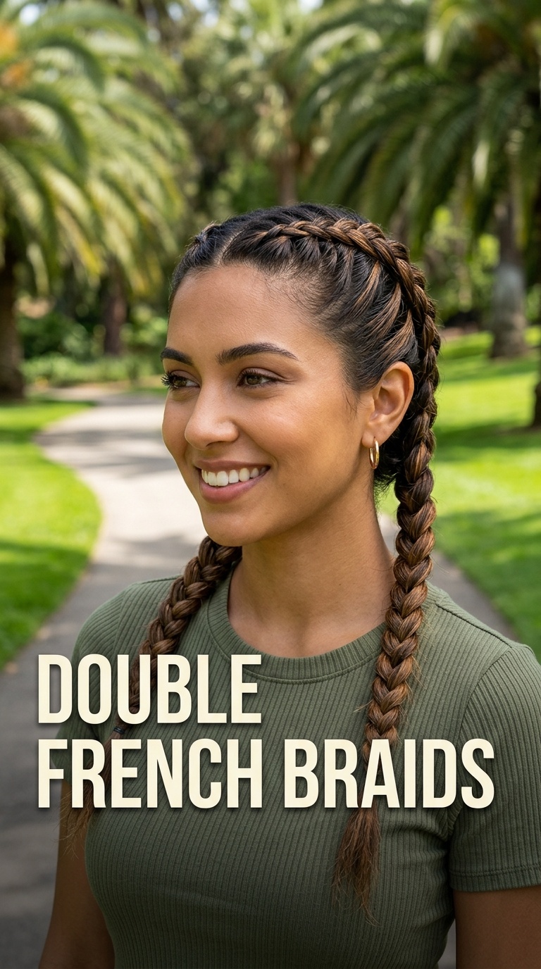 Double French Braids