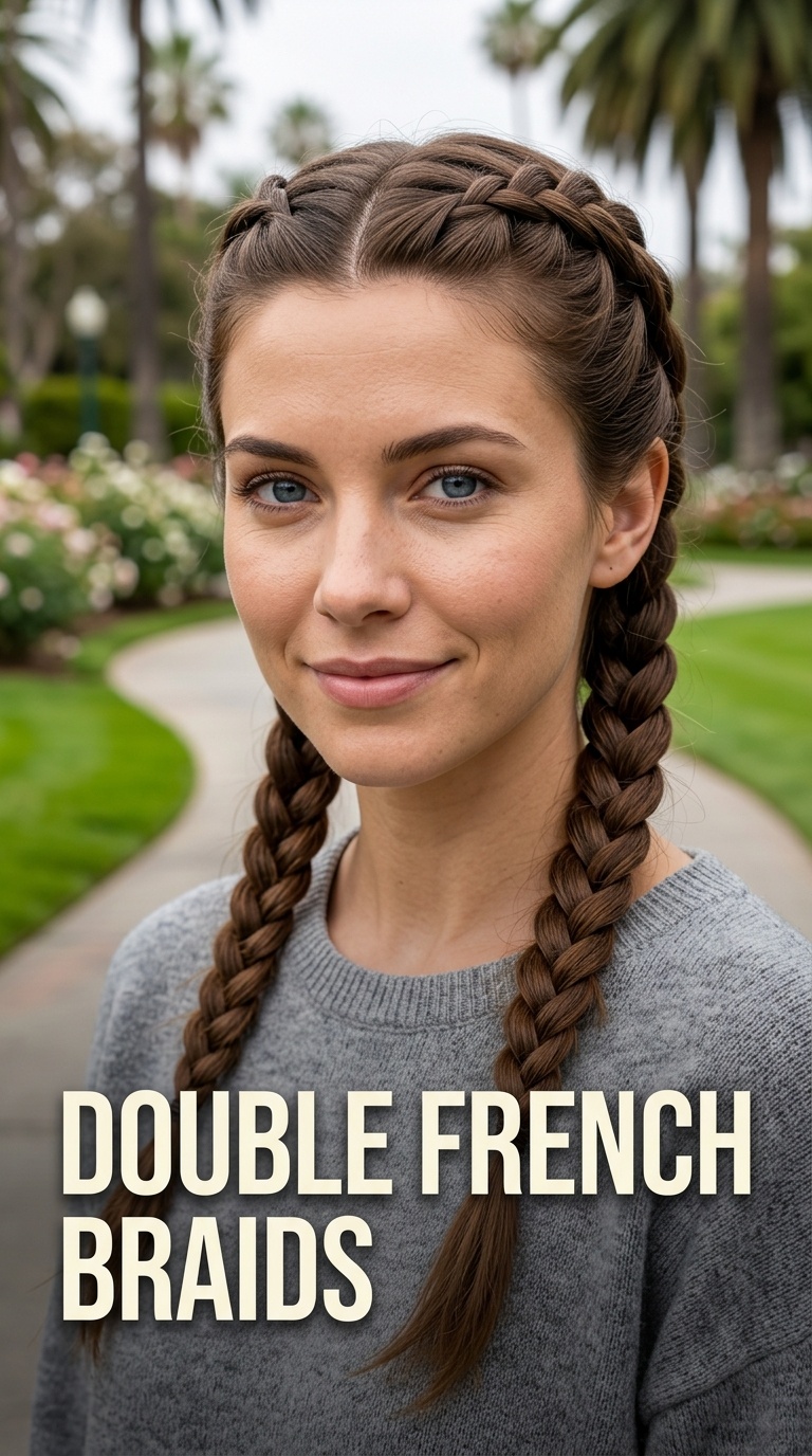 Double French Braids
