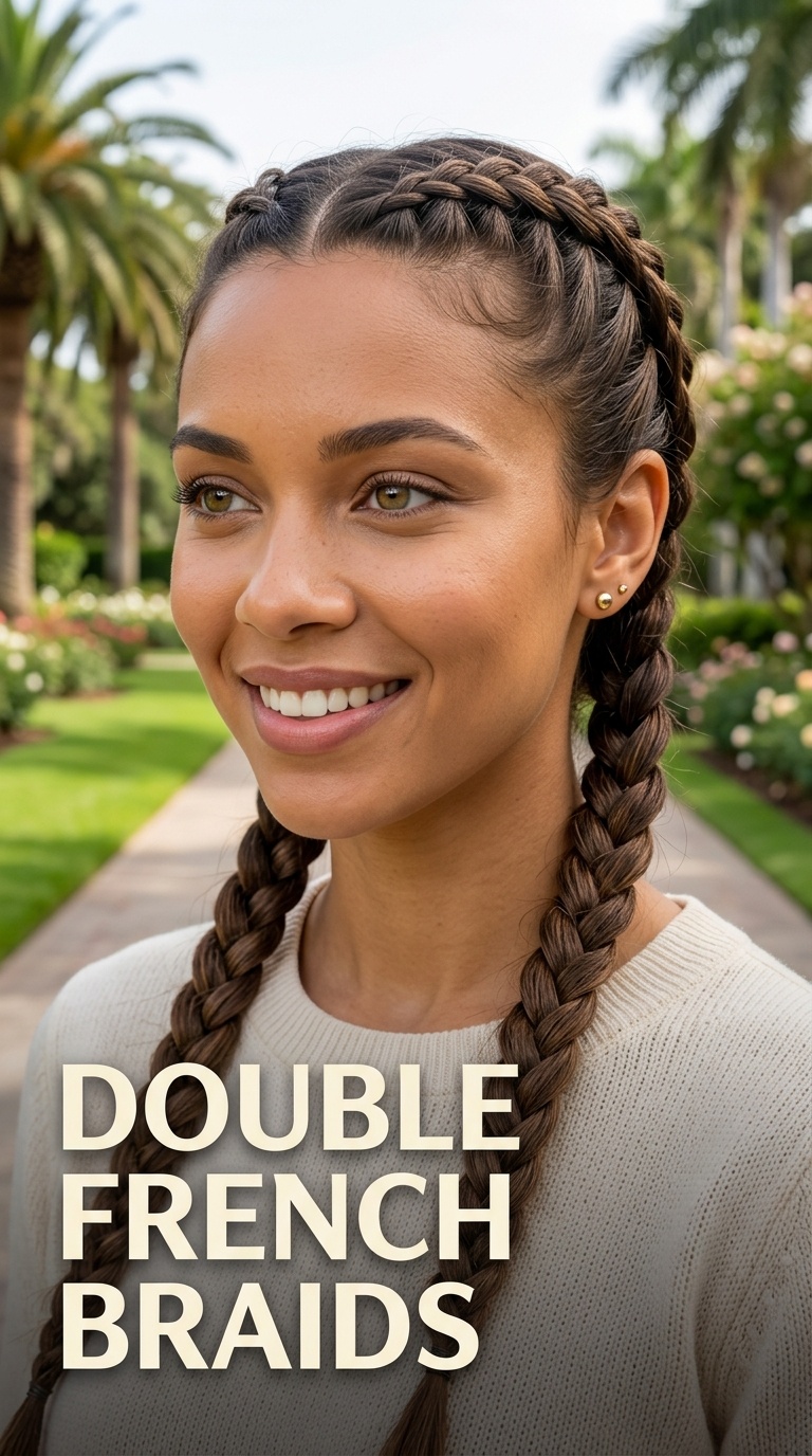 Double French Braids