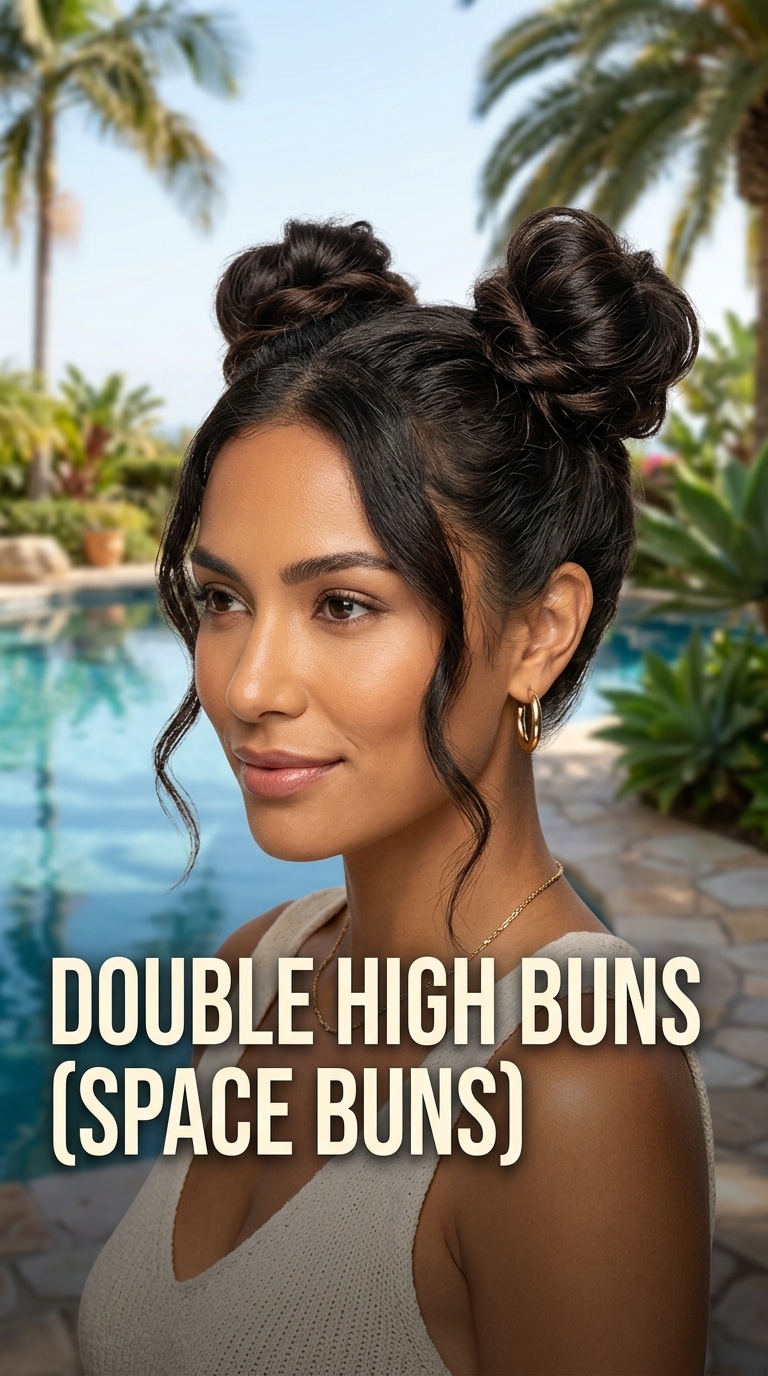 Double High Buns (Space Buns)