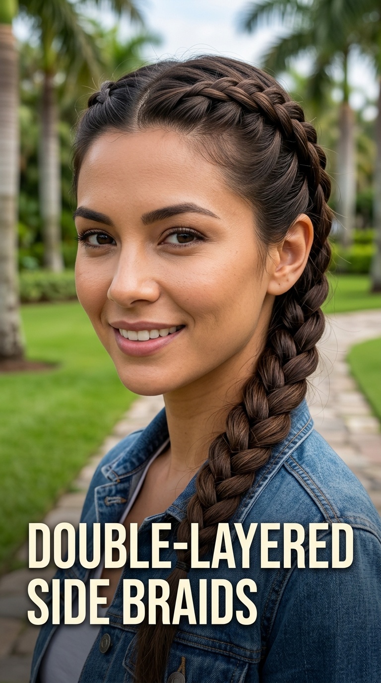 Double-Layered Side Braids