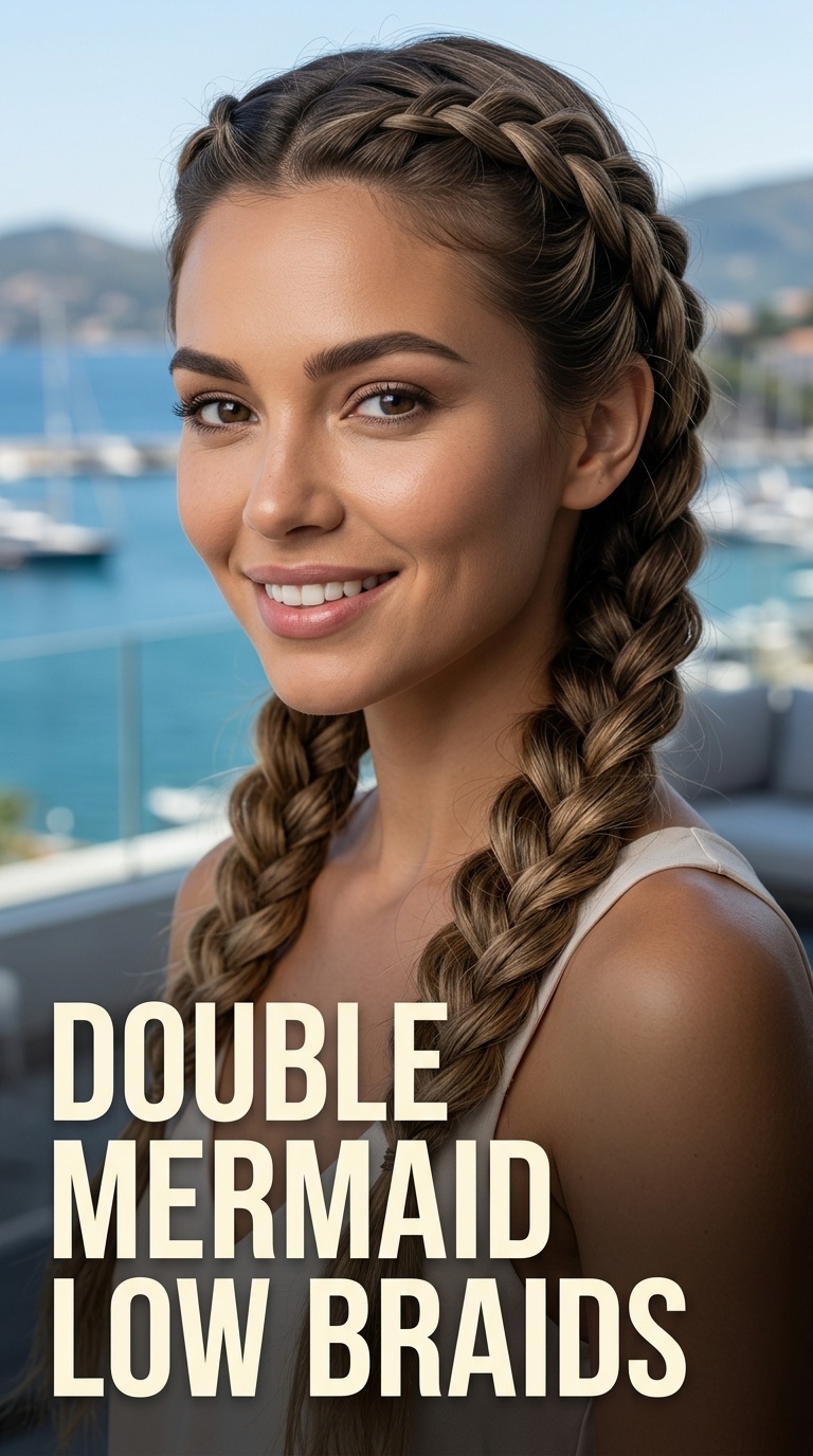 Double Mermaid Low Braids