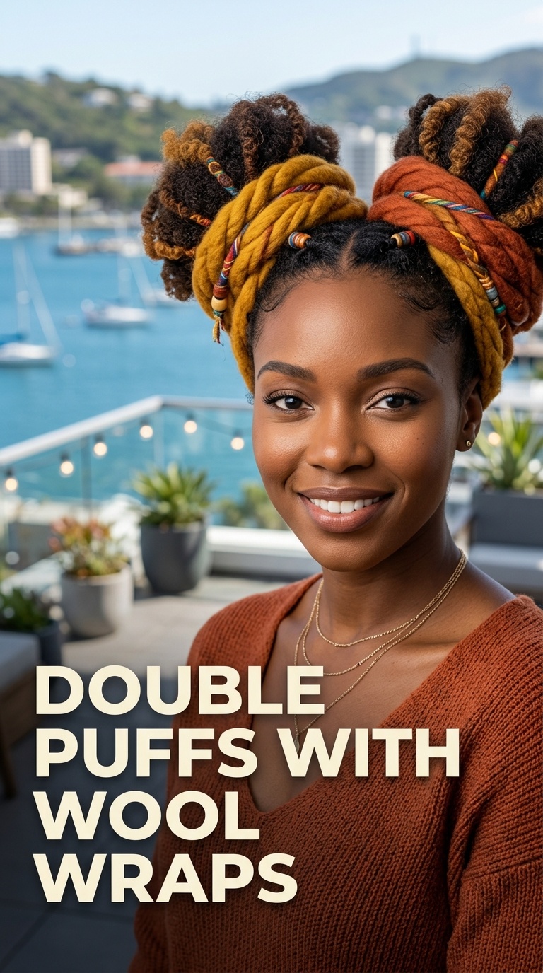 Double Puffs with Wool Wraps