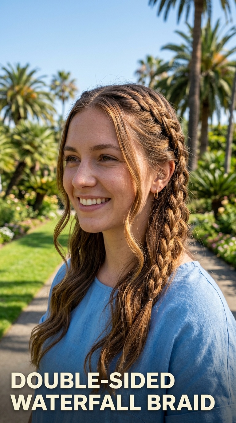 Double-Sided Waterfall Braid