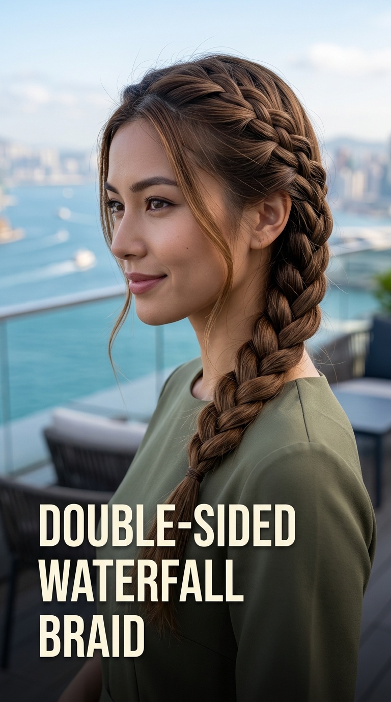Double-Sided Waterfall Braid