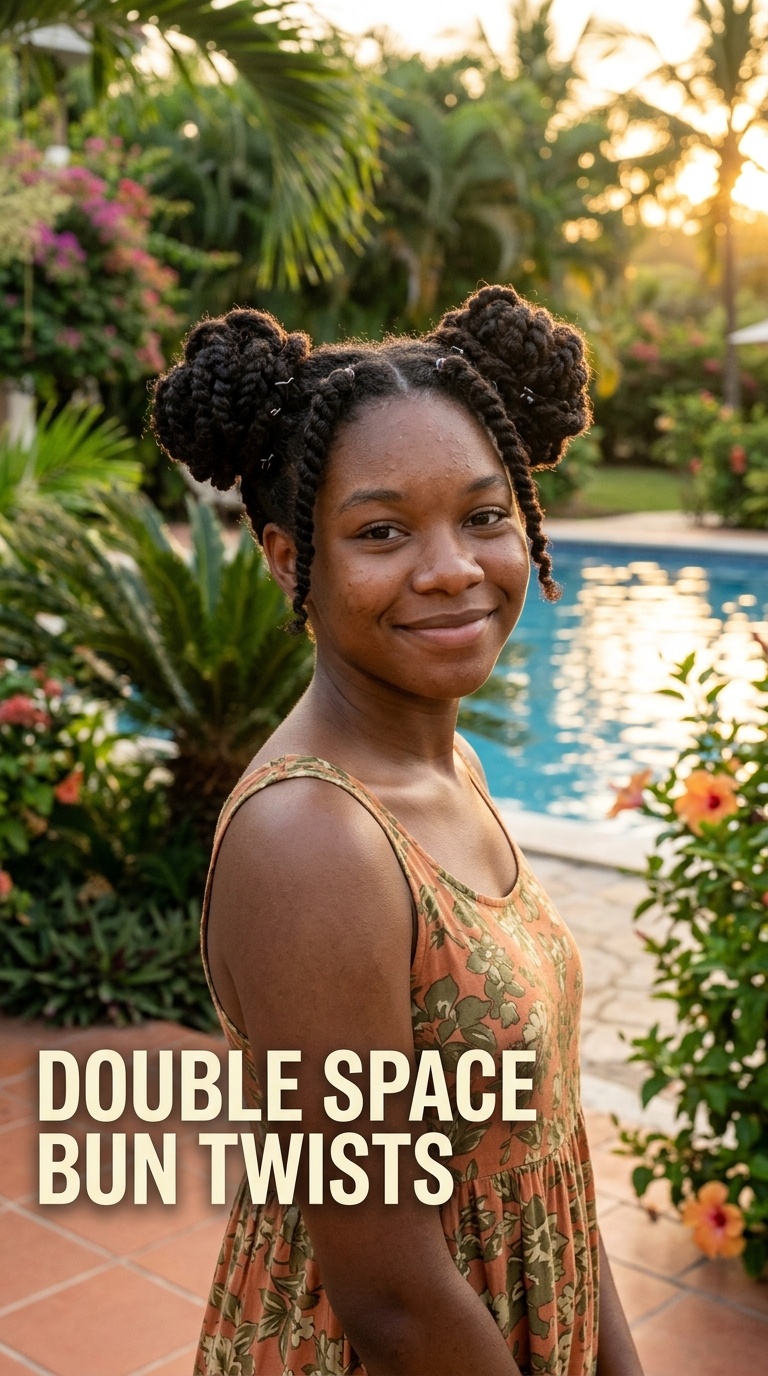 Double Space Bun Twists