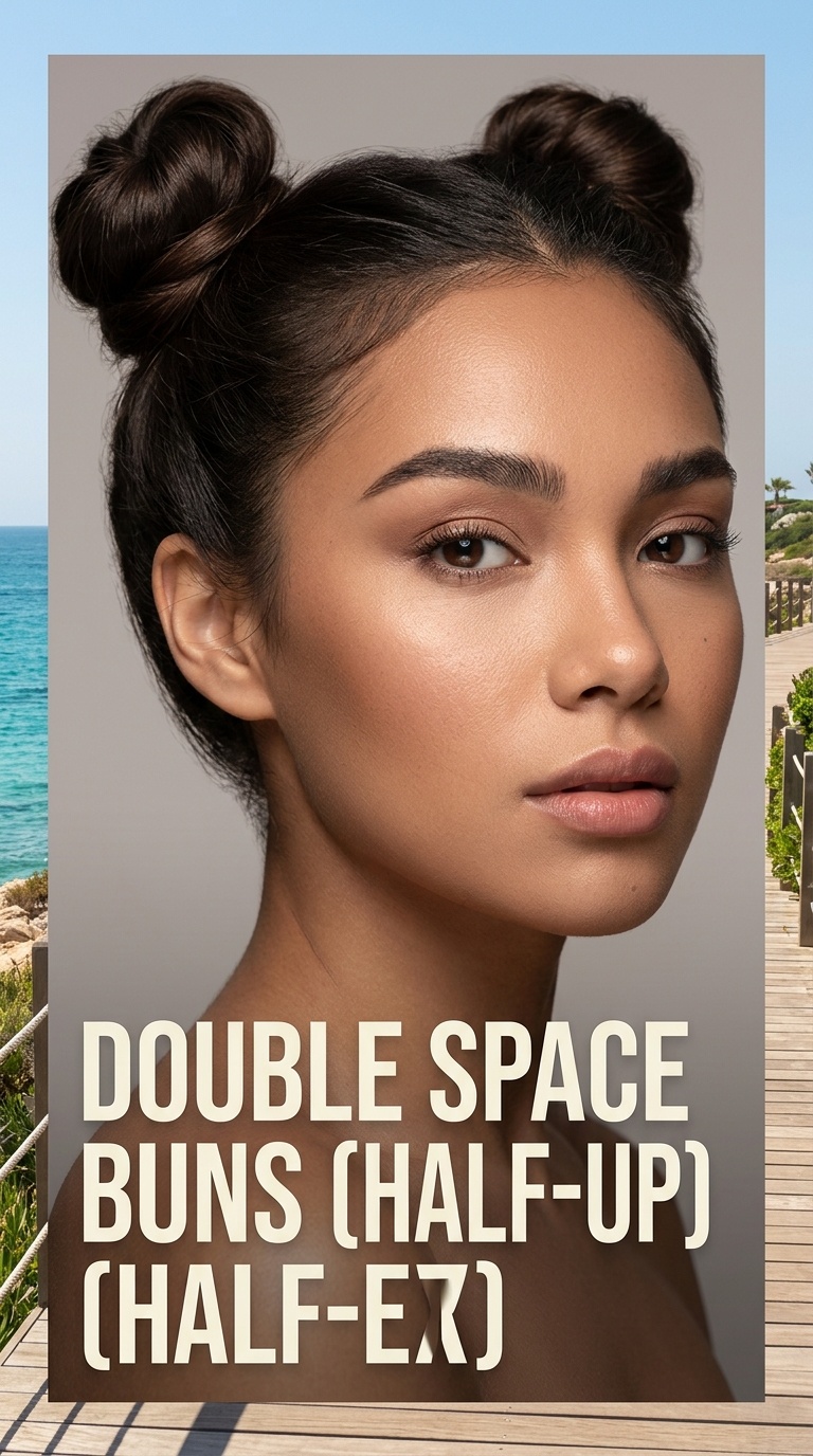 Double Space Buns (Half-Up)