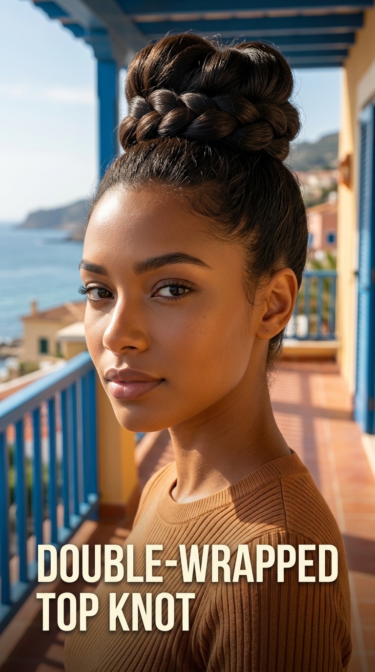 Double-Wrapped Top Knot