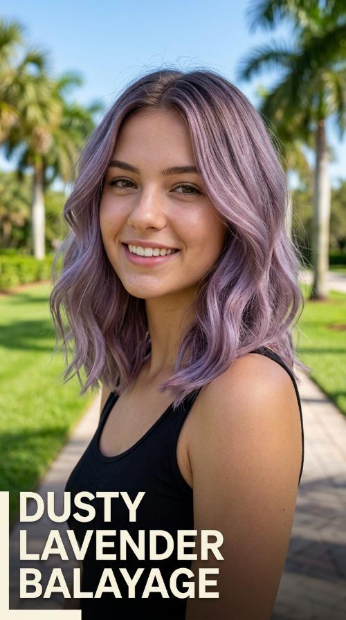 Dusty Lavender Balayage