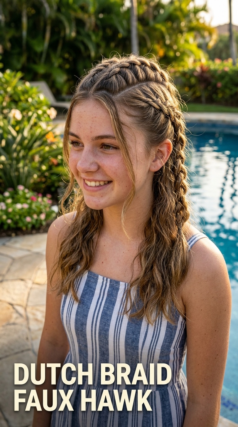 Dutch Braid Faux Hawk